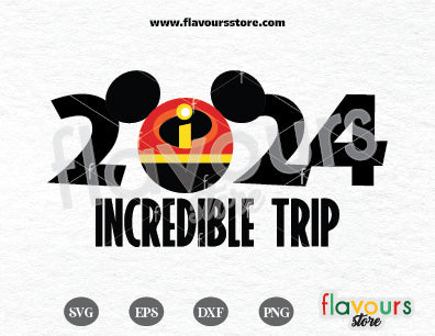 2024 Incredible Trip Mickey Ears SVG Cut File