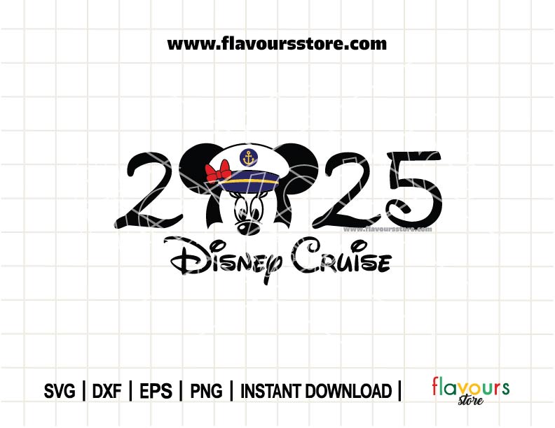 2025 Disney Cruise Minnie Captain SVG Cut Files