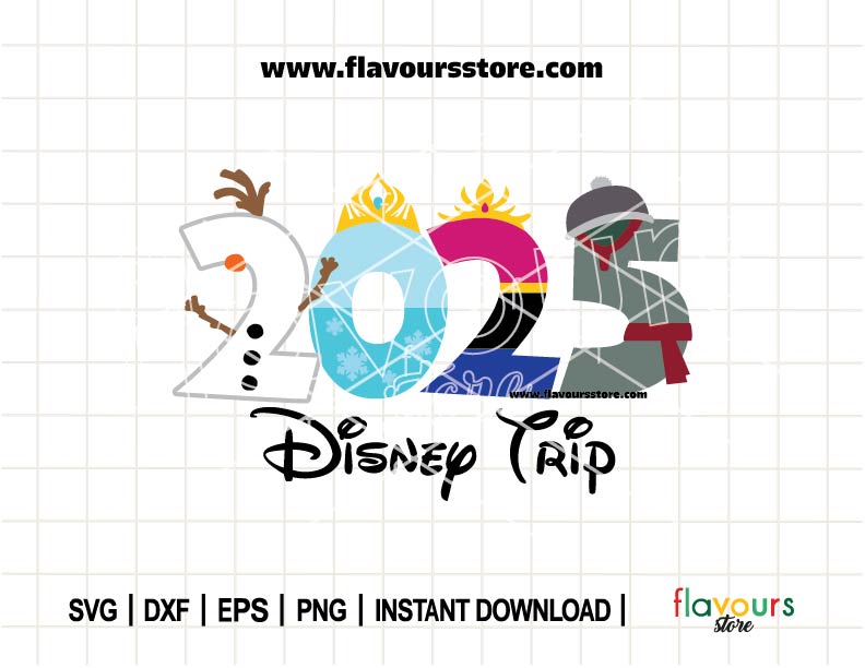 2025 Frozen Disney Trip SVG Cut File