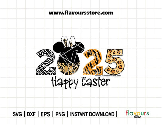 Happy Easter 2025 Animal Kingdom Mickey Bunny Ears SVG Cut File