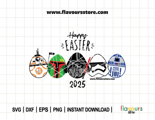 Happy Easter, Star Wars Eggs SVG Cut File