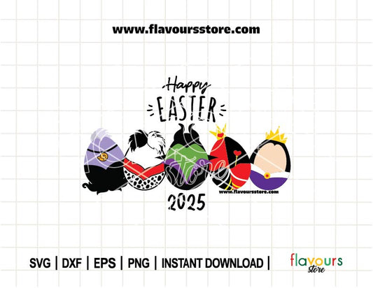 Happy Easter, Villains Easter Eggs SVG Cut File