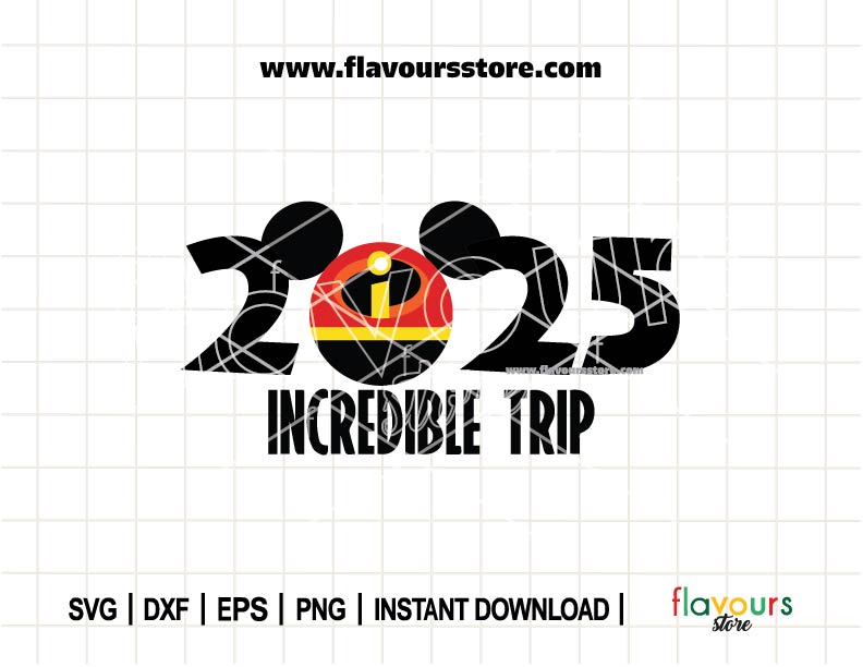 2025 Incredible Trip Mickey Ears SVG Cut File