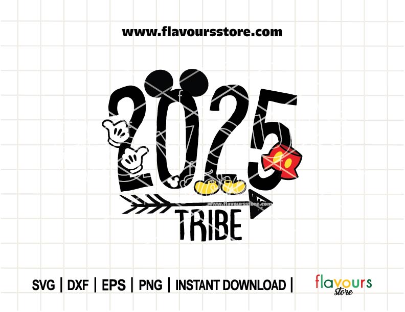 2025 Disney Tribe Mickey Ears SVG Cut File