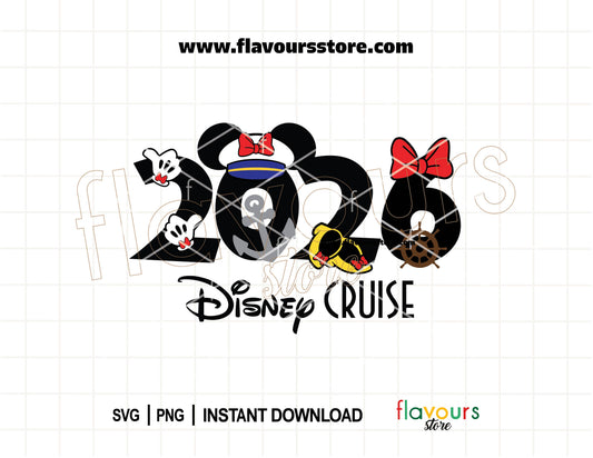 2026 Minnie Captain Ears Disney Cruise SVG for matching shirts and stateroom door magnets Cricut and Silhouette cut file