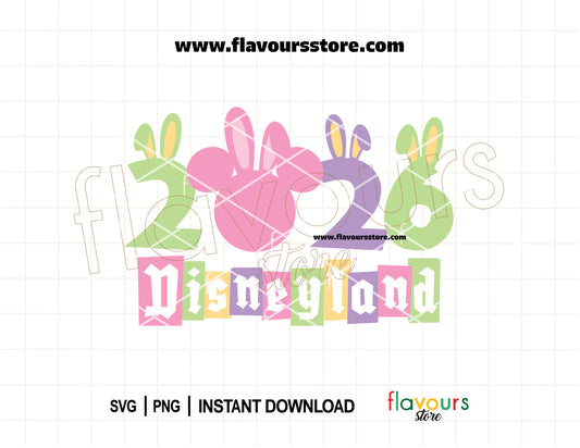 Disneyland Easter 2026 Bunny Mickey Ears SVG design for Cricut spring vacation shirts