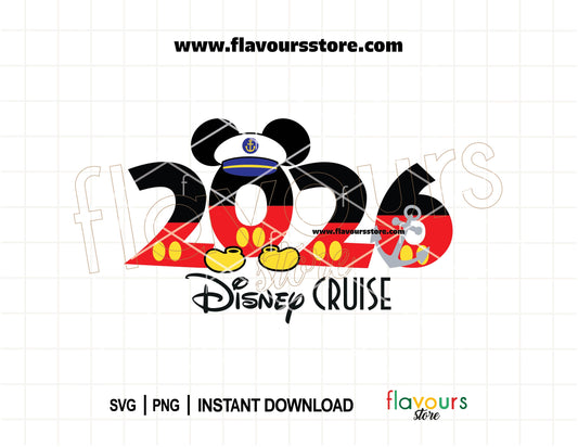 Disney Cruise 2026 Mickey Cruise Ship SVG for matching family vacation shirts