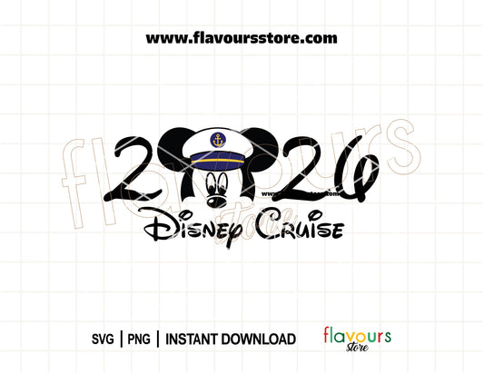Captain Mickey Disney Cruise 2026 SVG for family matching cruise shirts for Cricut and sublimation