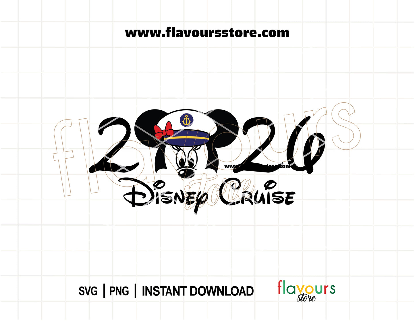 Captain Minnie Disney Cruise 2026 SVG for family cruise matching shirts for Cricut and sublimation