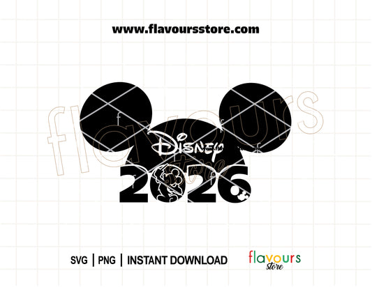 Disney 2026 family trip Mickey magic inspired SVG PNG for Cricut matching vacation shirts