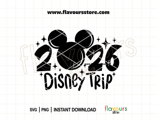 2026 Disney Trip SVG Disney inspired family vacation matching shirts mouse ears Cricut and Silhouette cut file