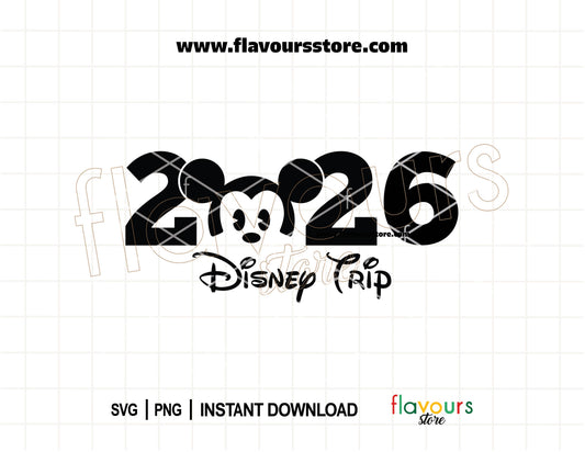 2026 Baby Mickey Face SVG for Disney trip matching family shirts and toddler outfits Cricut design
