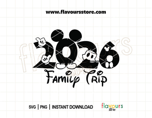 Mickey pants gloves and shoes inspired Disney Family Trip 2026 SVG for matching Cricut shirts