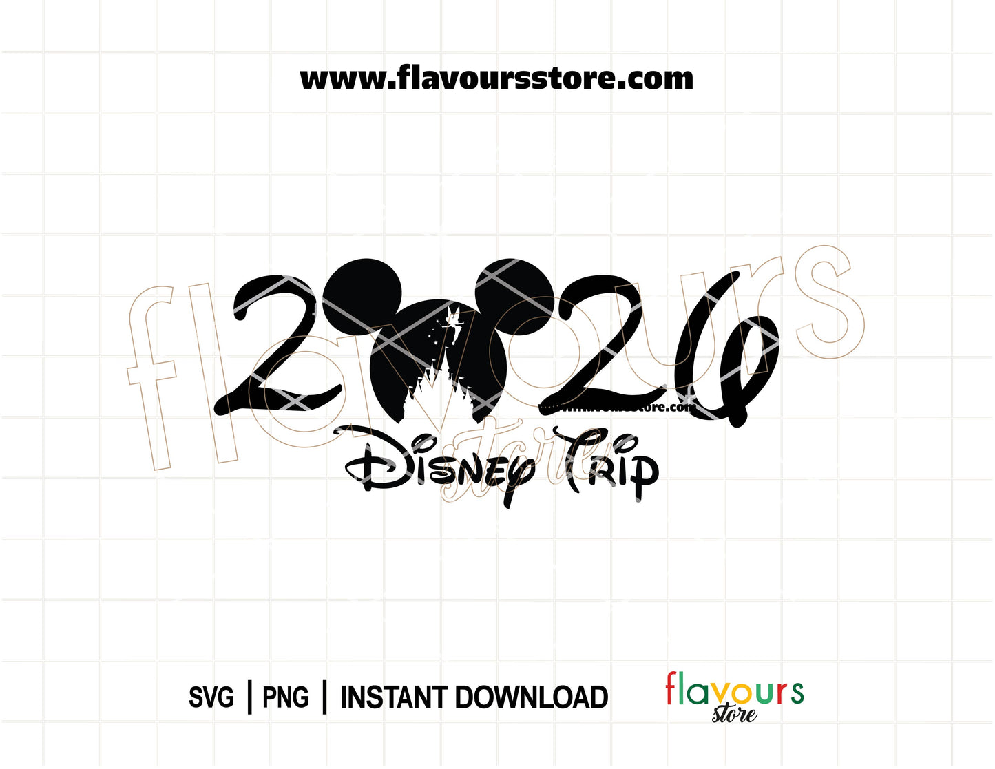 2026 Disney castle Mickey ears SVG for matching family vacation shirts and Cricut cutting machines