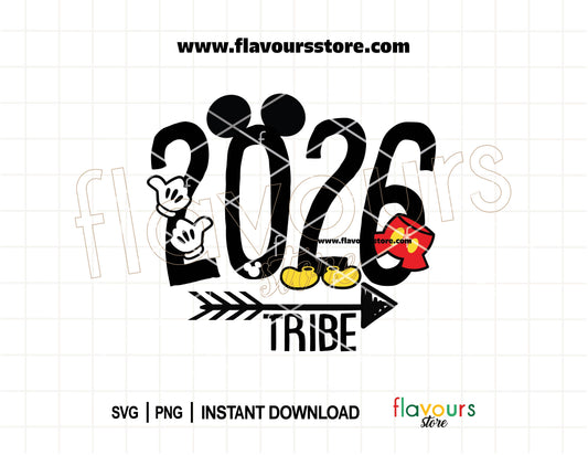 Disney Tribe 2026 Mickey Ears SVG for matching family group trip Cricut shirts