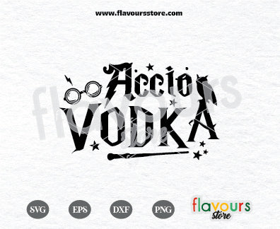 Accio Vodka, Wizard Svg, Magic Svg, Wizard Spell SVG Cut File for Cricut