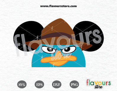 Agent Perry Ears, Perry the Platypus SVG File