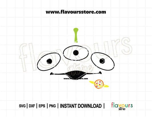 Toy Story Alien SVG Cut File – Little Green Men Silhouette for Cricut and Silhouette Projects