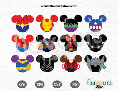 Avengers Ears Bundle SVG Cut Files