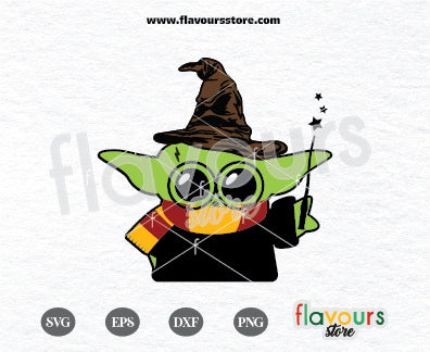 Baby Yoda as Harry Potter SVG Cut File Cricut