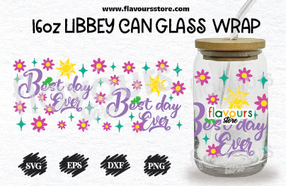 Best Day Ever, Rapunzel Inspired svg, 16oz Libbey Can Cup Wrap, Libbey Wrap Svg