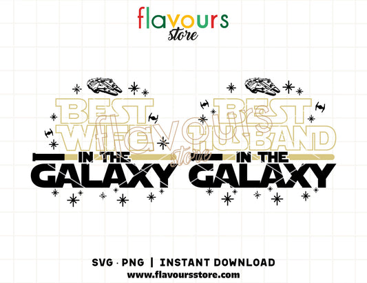 Best Wife and Husband in the Galaxy SVG cut file for Cricut and Silhouette digital download