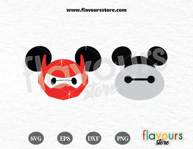 Big Hero Mouse Ears Bundle, SVG Cut Files