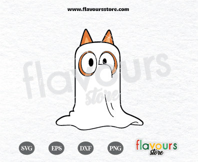 Bingo Ghost Halloween Svg, Bingo Svg, Bluey And Bingo Svg, Cute Bingo Svg, Cartoon Svg, Cricut Svg