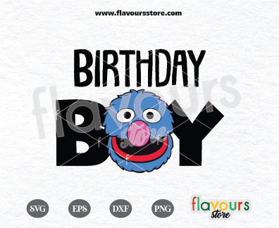 Grover Svg, Sesame Street Svg, Monster Birthday Boy Svg, Sesame Street Birthday SVG Cut File