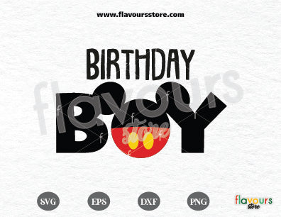 Birthday Boy Mickey Ears SVG