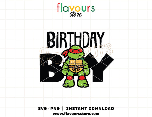 Raphael ninja turtle birthday boy SVG cut file for Cricut and Silhouette
