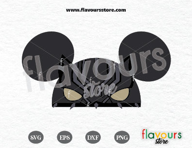 Black Panther Hat Ears SVG Cut File