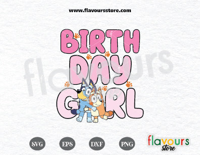 Bluey Bingo Birthday Girl, Birthday Bluey PNG, Pink Bluey Birthday, SVG Cut Files