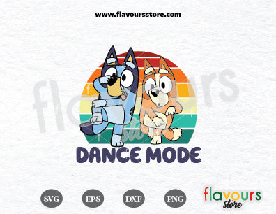 Bluey Dance Mode Svg, Bluey And Bingo Svg, Cute Bluey Svg