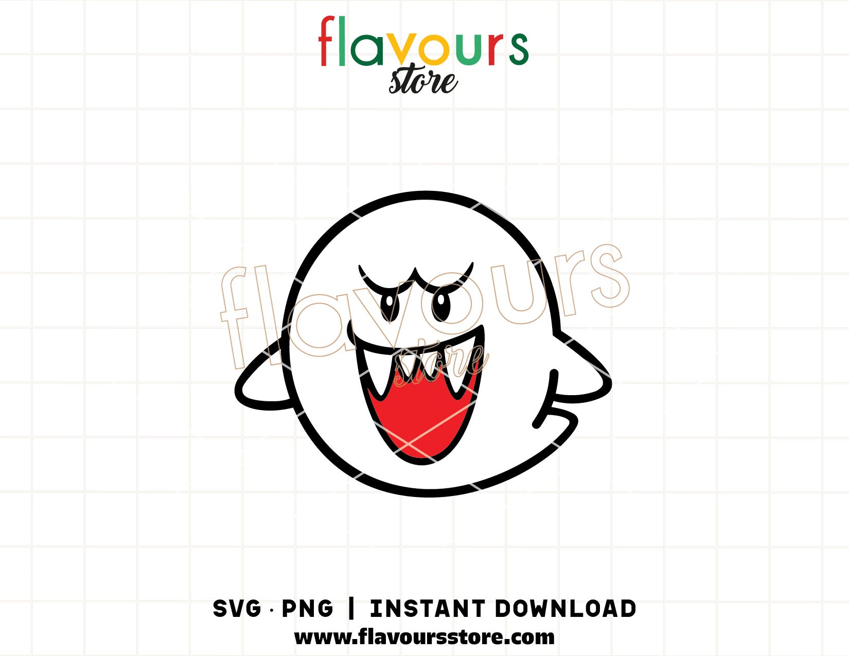 boo ghost svg retro gaming character cricut cut file shirt design