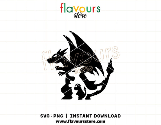 Charmander Evolution SVG and PNG cut files for Cricut and Silhouette digital download