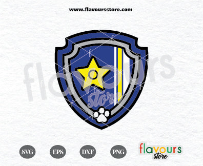 Chase Badge, Kids cartoon Svg, Paw Patrol Cartoon Svg, Paw Patrol SVG Cut File