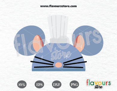 Chef Remy Hat Ears SVG Cut Files