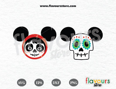 Coco Mickey Ears Bundle, SVG Cut Files