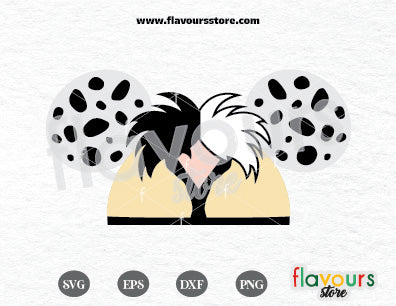 Cruella Hat Ears SVG Cut Files