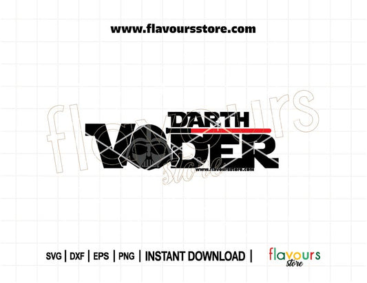 Darth Vader SVG Star Wars inspired cut file for Cricut and Silhouette – perfect for DIY shirts, mugs, party decor, and Star Wars Day crafts.