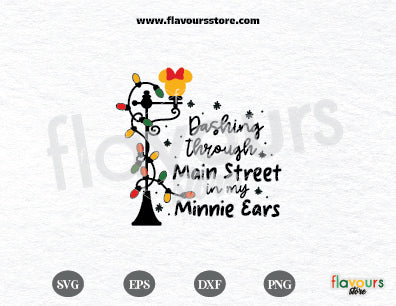 Dashing Through Main Street SVG, Christmas Ornament Svg, Christmas Lights svg, Main Street Quote Svg, Tshirt Design SVG, Cricut Silhouette