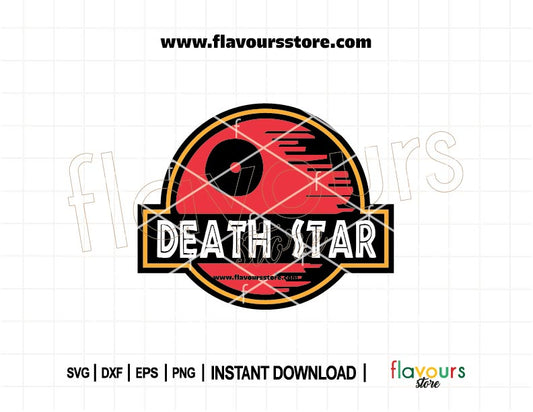 Death Star Logo SVG, Star Wars Park & Jurassic World SVG Cut File – perfect for Cricut and Silhouette DIY crafts, shirts, bags, and custom designs.