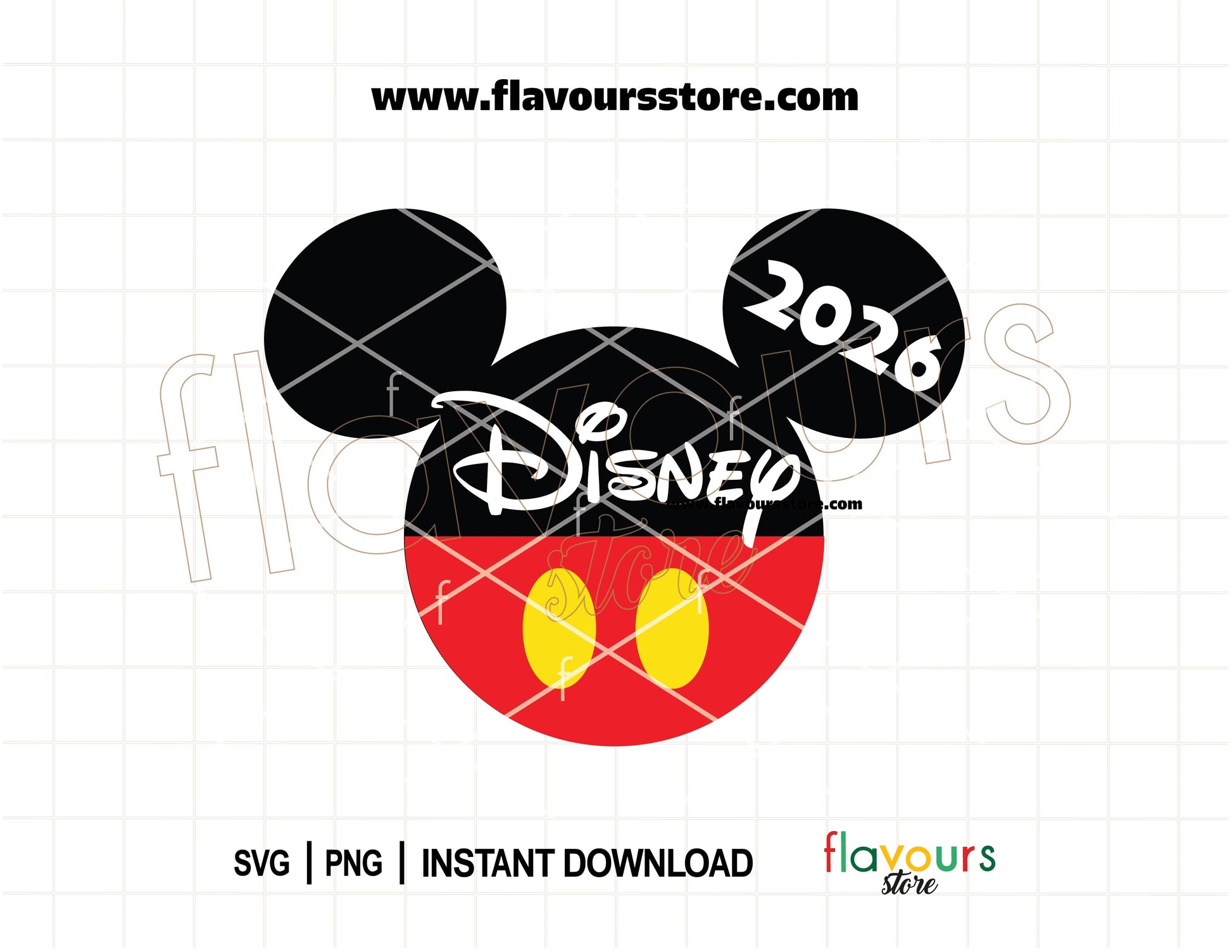 2026 Disney Trip Mickey Head Ears SVG for matching family vacation shirts Disney inspired Cricut and Silhouette cut file