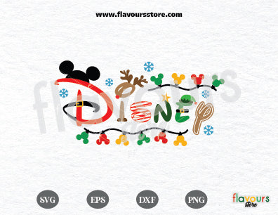 Disney Christmas Svg, Best Christmas Ever, Mouse Christmas Lights Svg, Christmas Elf, Christmas Reindeer, Cut Files For Cricut Silhouette