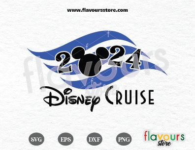 2024 Disney Cruise Flag, Mickey Ears SVG Cut Files
