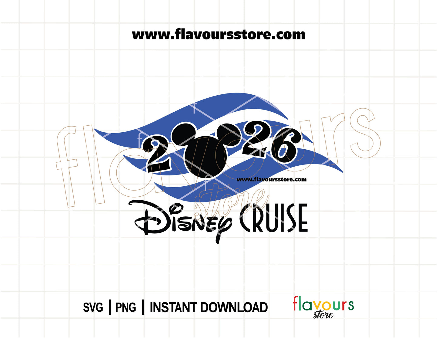 2026 Disney Cruise Mickey Ears flag SVG for matching cruise shirts and door magnets Disney inspired Cricut cut file