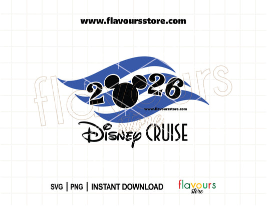 2026 Disney Cruise Mickey Ears flag SVG for matching cruise shirts and door magnets Disney inspired Cricut cut file