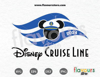 2024 Disney Cruise Flag, Mickey Ears SVG Cut Files