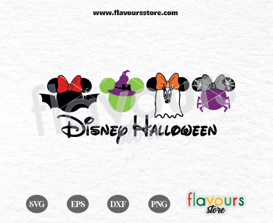 Disney Halloween Svg, Minnie Bat Ears, Witch Ears, Spider Ears, Ghost Ears, SVG Cut Files Cricut